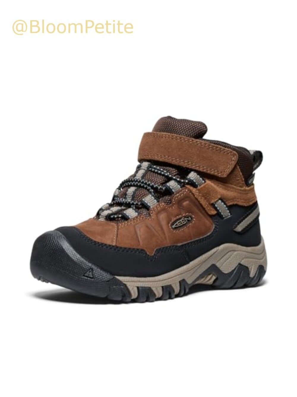 Kids Waterproof Leather Hiking Boots Mid Height Outdoor Trail Shoes